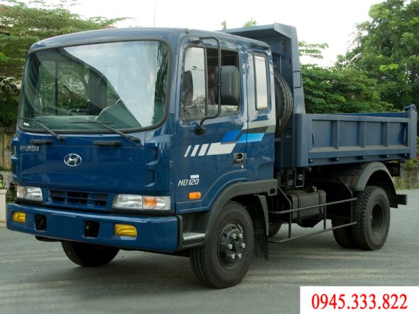 xe tải ben Hyundai HD120, tải trọng xe: 8 tấn.