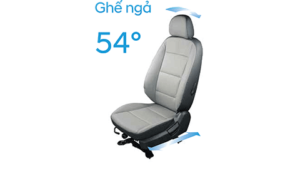 Ghế lái xe Hyundai Ex8L rộng rãi, góc ngả ghế 55 độ cho bác tài cảm giác thoải mái, tiện lợi.